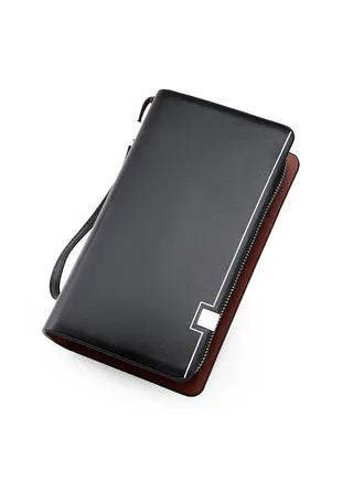 Men's Bifold Leather Zip Coin Handbag Multi Card Holder Purse Long Wallet Clutch 