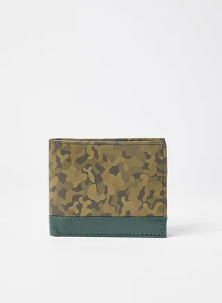 Camouflage Print Wallet Green Multi 