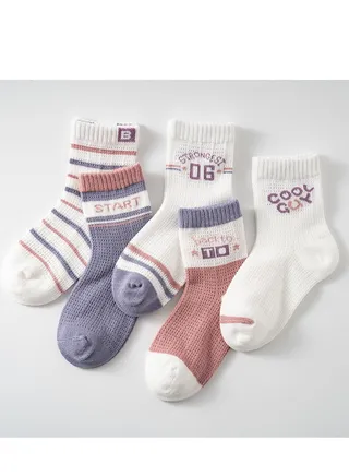 Child Absorb Sweat and Ventilate Socks 5 Pairs High Quality Socks One Size Fits All 
