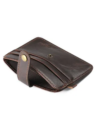 Solid Card Holder Brown 