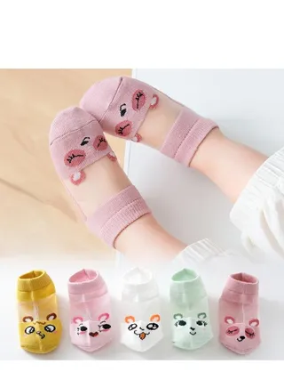 Child Absorb Sweat and Ventilate Socks 5 Pairs High Quality Socks One Size Fits All 