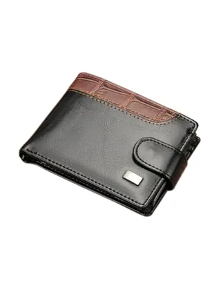 Leather Bifold Wallet Black/Brown 