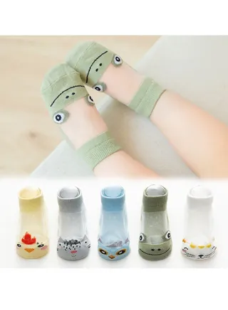 Child Absorb Sweat and Ventilate Socks 5 Pairs High Quality Socks One Size Fits All 
