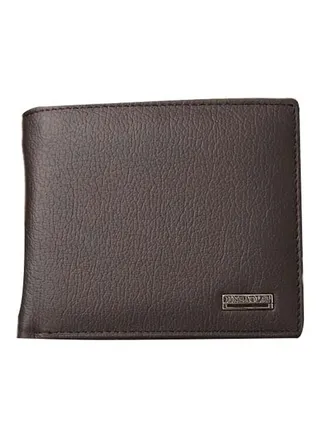 Bi-Fold Leather Men Wallet Coffee 