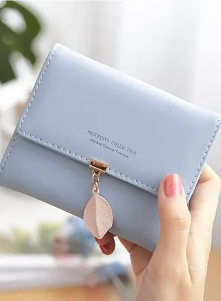 Credit Card Holders, Wallet Womens Ladies Leather Vintage Credit Card Wallet Zipper Coin Purse for Girl Lady, Blue 