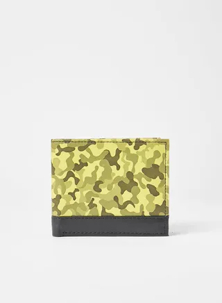 Camo Print Wallet Yellow 