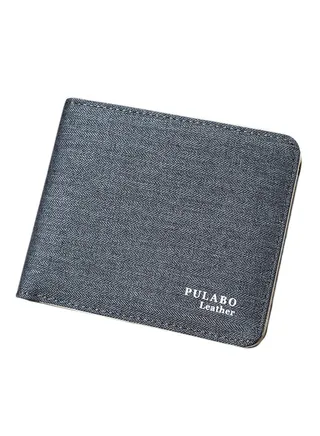 Canvas Bifold Wallet Light Grey 