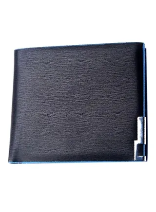 Business Style Bifold Wallet Black/Blue 