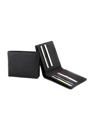 Genuine Leather Men’s Wallet Grainy Black 
