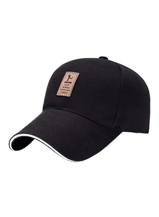 Baseball Snapback Cap Black 