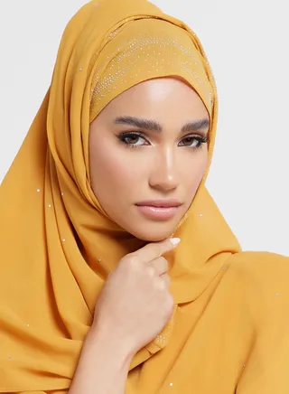 Sequin Edge Long Hijab Scarf