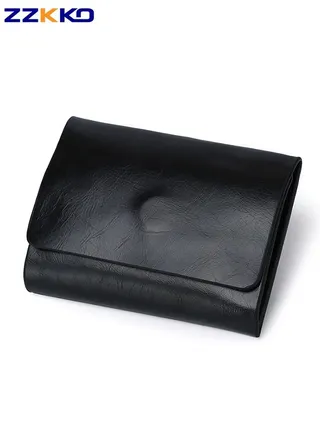 New PU Simple Wallet Multi-functional Large-Capacity Business Card Holder Black Fashion Portable Soft Coin Purse 