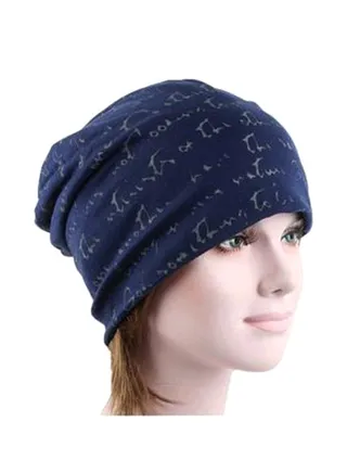Terylene Rayon Beanie Cap Navy Blue 