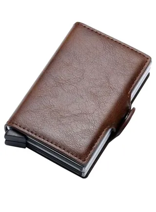 Solid Pattern Smart Wallet Brown 