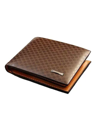 Leather Bifold Wallet Brown 