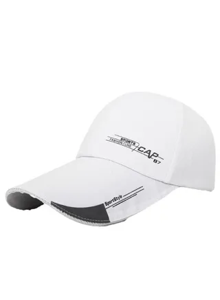 Adjustable Strip Sport Cap White 