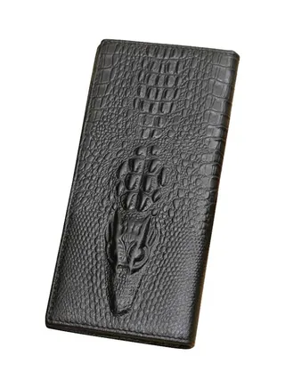 Alligator Leather Wallet Black 