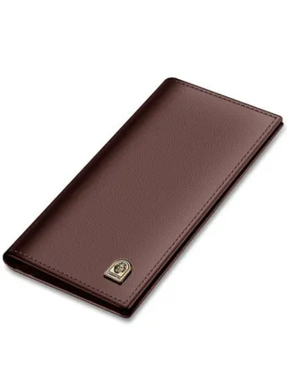 Solid Bi Fold Wallet Brown 