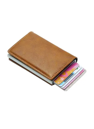 Mini Vintage Card Holder Brown 