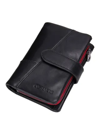 Leather Bifold Wallet Black 