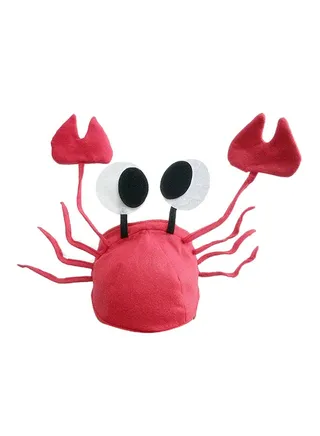 Cute Crab Shape Costume Cap HL085 Red 