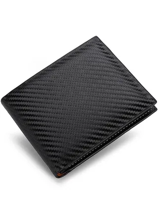 Leather Mens Wallet Black 