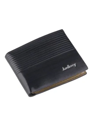 Leather Bi-Fold Wallet Black 