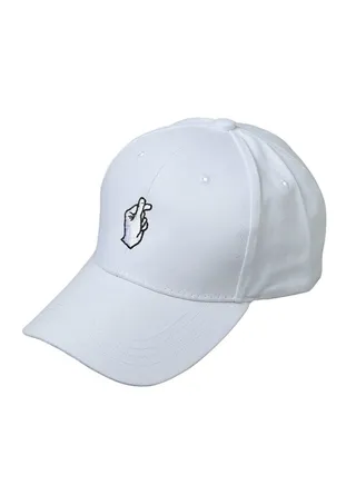 Flat Baseball Hip-Pop Cap White 