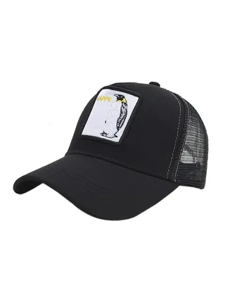 Embroidered Cricket Cap Black 