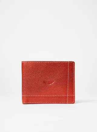 Casual Fold Wallet Red Brown 