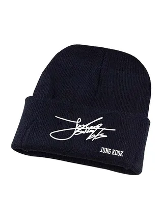Knitted Acrylic Cap Black 