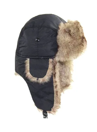 Bomber Headwear With Ear Flaps Black 