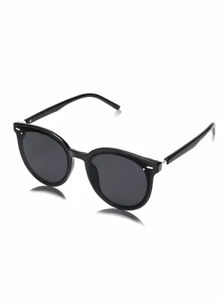 Polarized Sunglasses for Men and Women, Classic Round Sunglasses, UV Protection Retro Vintage Shades Large Plastic Frame Sunnies 