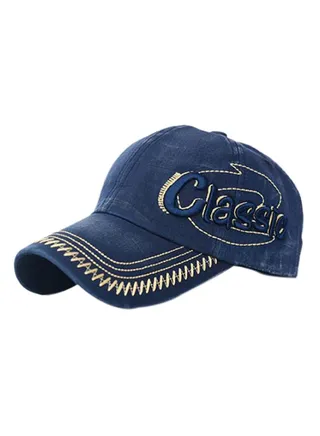 Retro Classic Baseball Cap Blue/Gold 