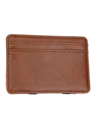 PU Leather Card Case Brown 