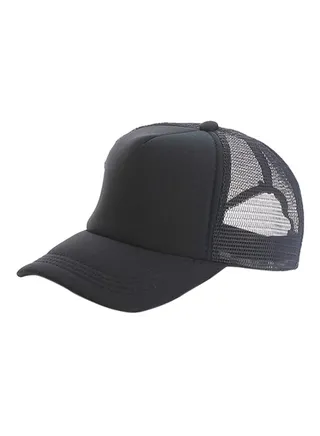 Adjustable Trucker Baseball Cap Black 