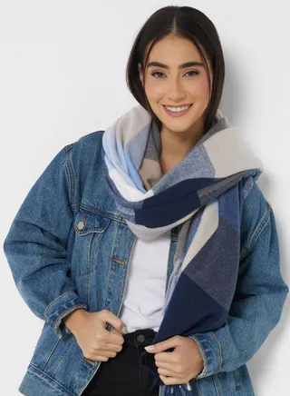Color Block Winter Scarf