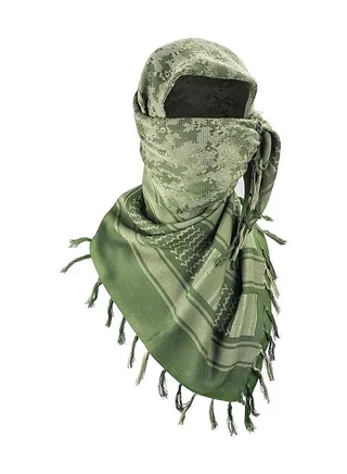 Neck scarf, headscarf, Palestinian style, classic green unisex tactical faceband to protect against cold 