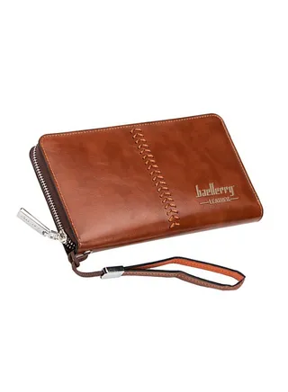 Leather Business Wallet Brown 
