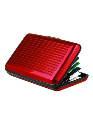 Business ID Credit Card Wallet Case Red 