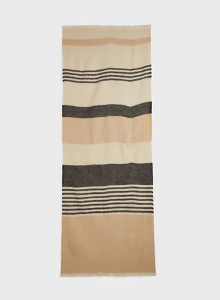 Stripe Detail Long Winter Scarf