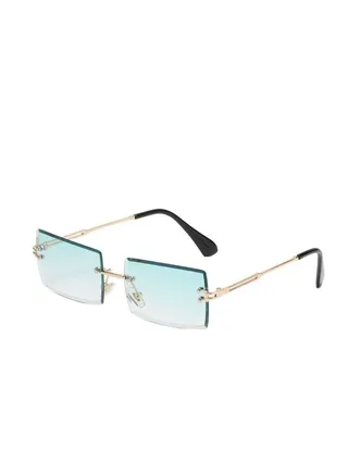 M MIAOYAN Frameless edge-cut square gradient ocean film sunglasses fashion ins trend sunglasses 
