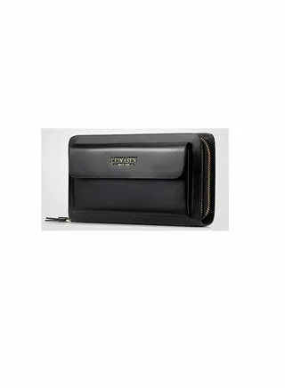 Pure leather large capacity business men's purse 