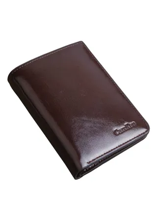 2-Fold Rectangle Shape Multi Function Wallet Brown 