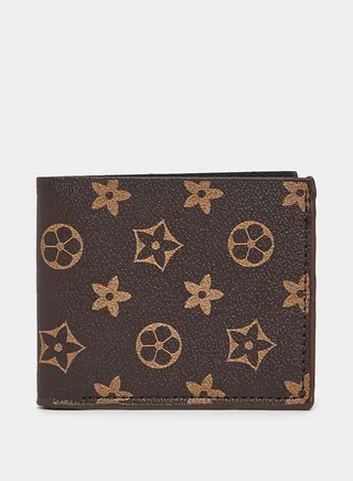 Monogram Print Bi-Fold Wallet
