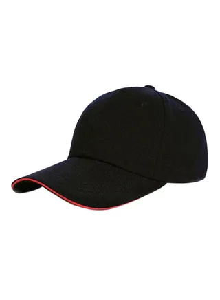 Adjustable Snapback Baseball Cap Black/Red 