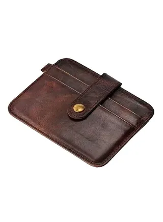 Slim ID Credit Card Holder Brown 