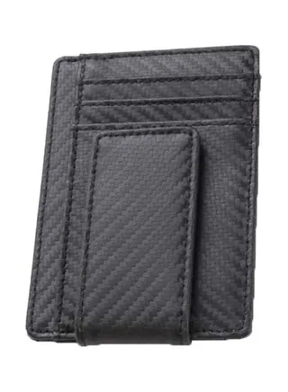 Multipocket Leather Card Holder Black 
