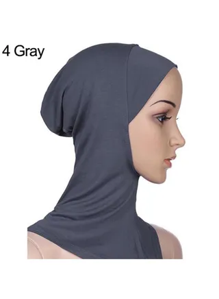 Full Cover Inner Hijab Cap Grey 