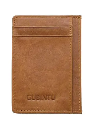 Multipocket Leather Card Holder Light Brown 